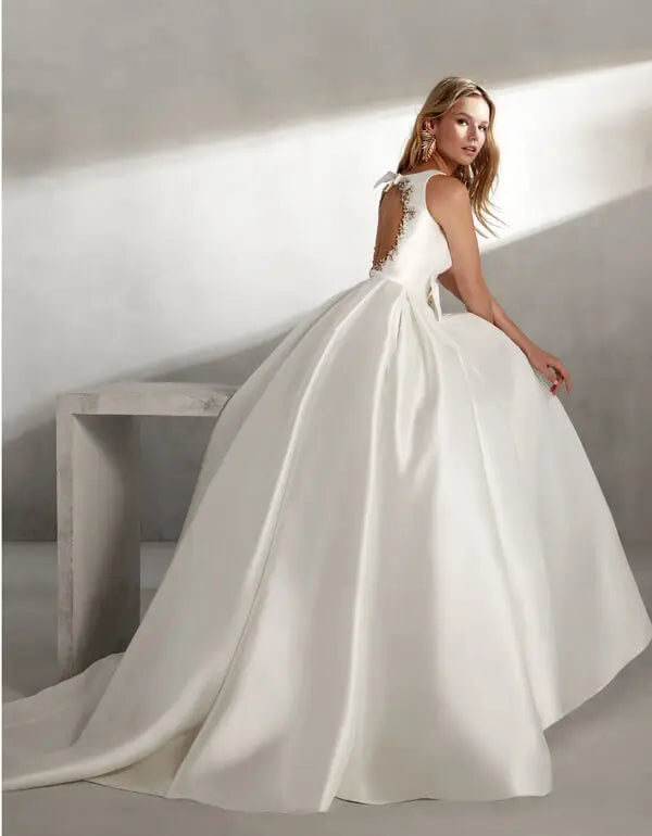 Elegant Wedding Dress A-Line Scoop/ESTIMATED DELIVERY TIME 38 DAYS