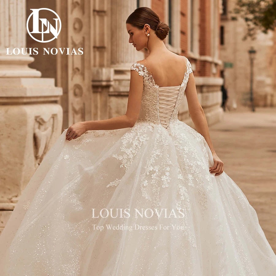 LOUIS NOVIAS Wedding Dress Elegant Sleeveless/ESTIMATED DELIVERY TIME 35 DAYS