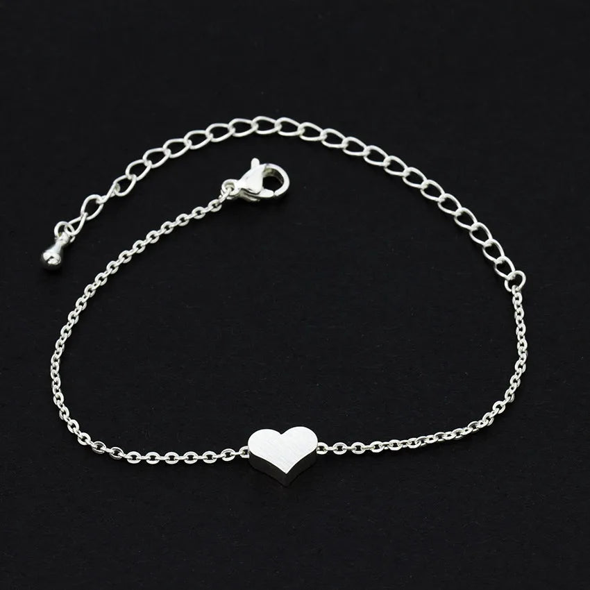 V Attract Mini Love Heart Statement Bracelets Stainless Steel