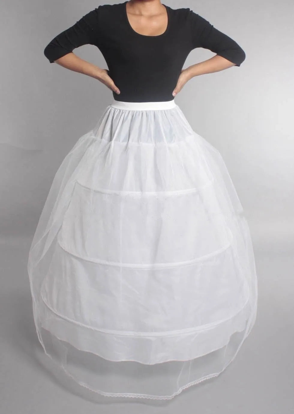 Puffy 6 Hoops Wedding Petticoat Crinoline Slip Bridal Underskirt High Quality/ Estimated delivery 16 days