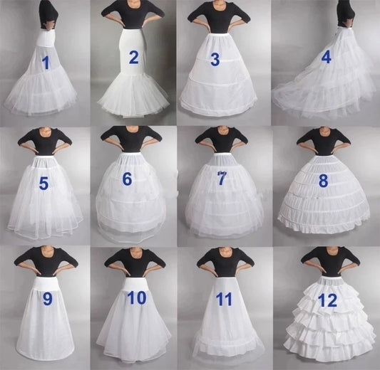 Puffy 6 Hoops Wedding Petticoat Crinoline Slip Bridal Underskirt High Quality/ Estimated delivery 16 days