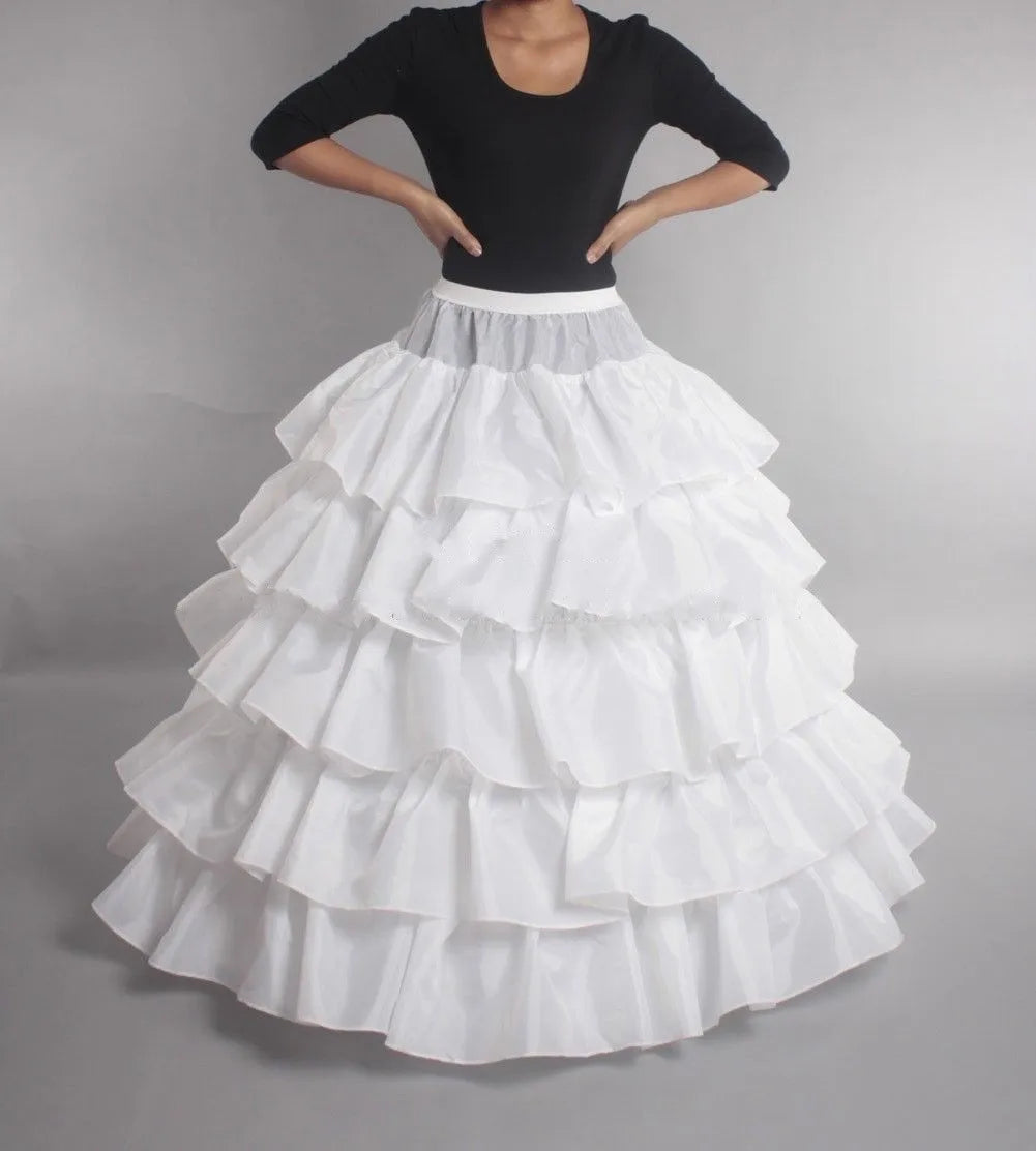 Puffy 6 Hoops Wedding Petticoat Crinoline Slip Bridal Underskirt High Quality/ Estimated delivery 16 days