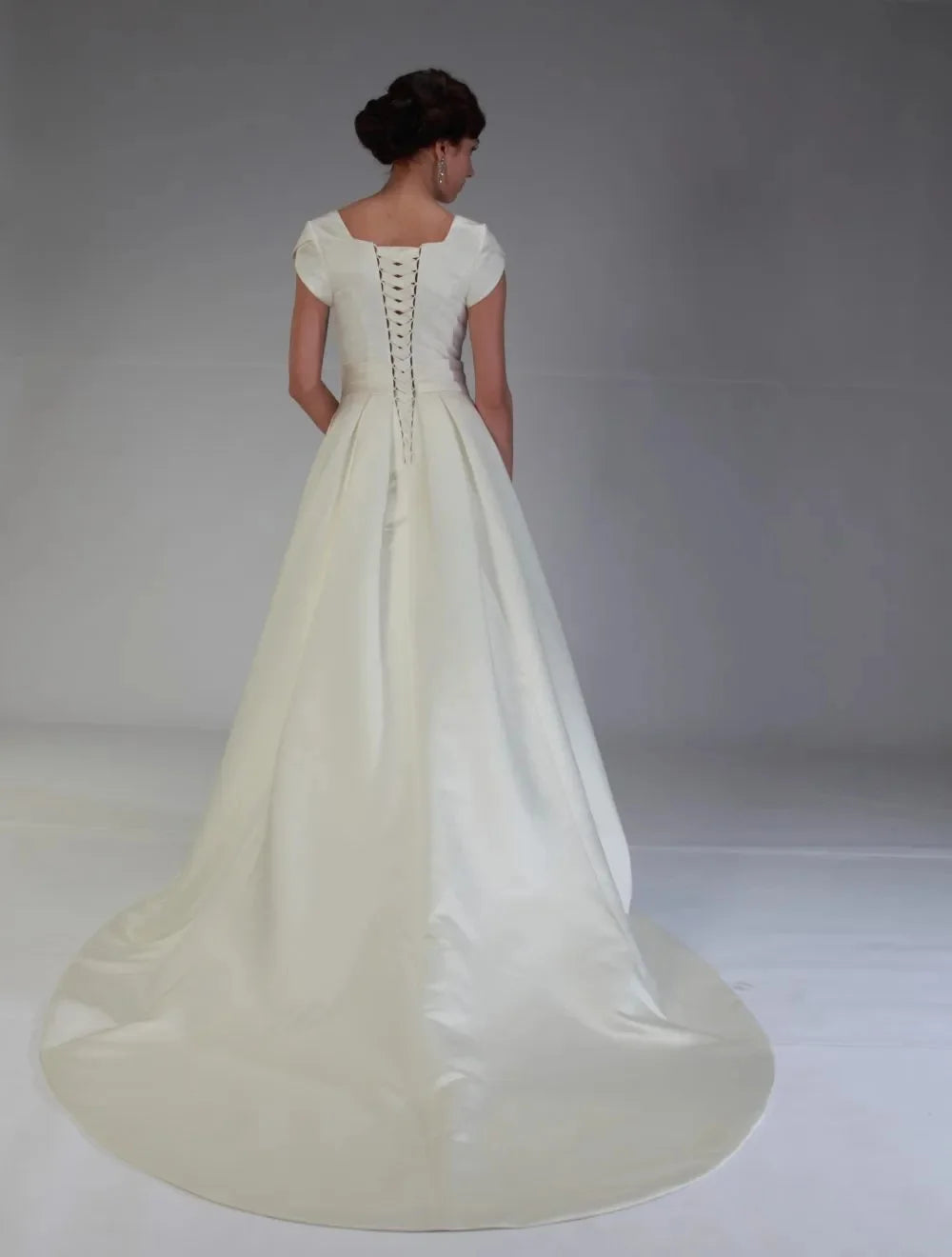 Elegant Pure Satin Wedding Dress/ESTIMATED DELIVERY TIME 30 DAYS