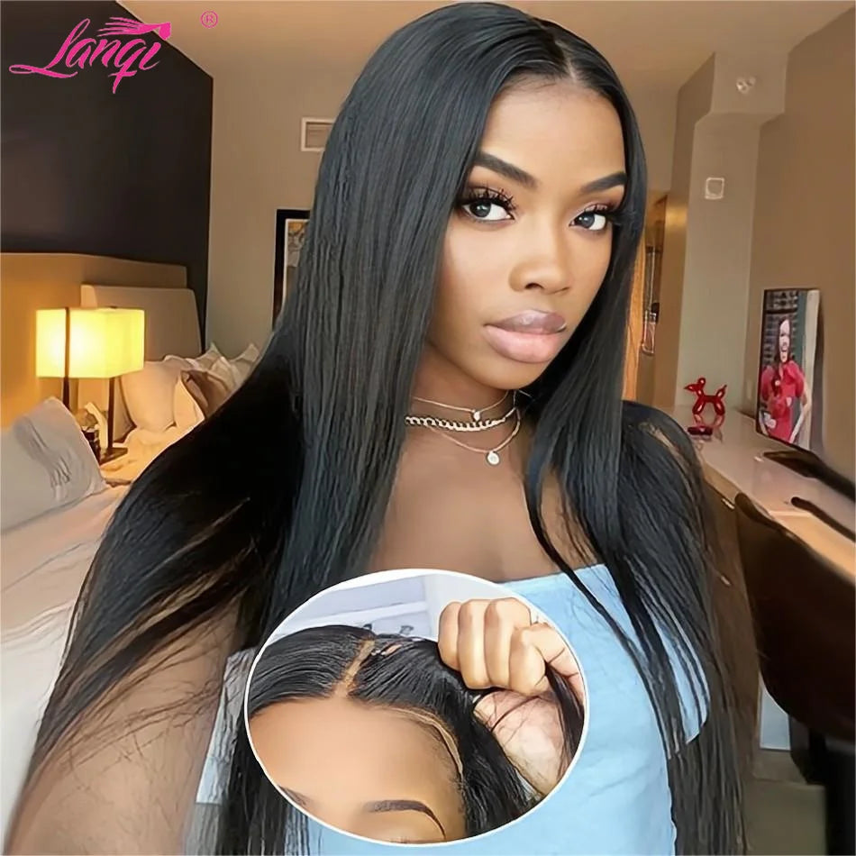 Hd Lace Wig 13x6/13X4 Lace Front Wig 4X4 Glueless Human Hair Brazilian Straight 180 Density