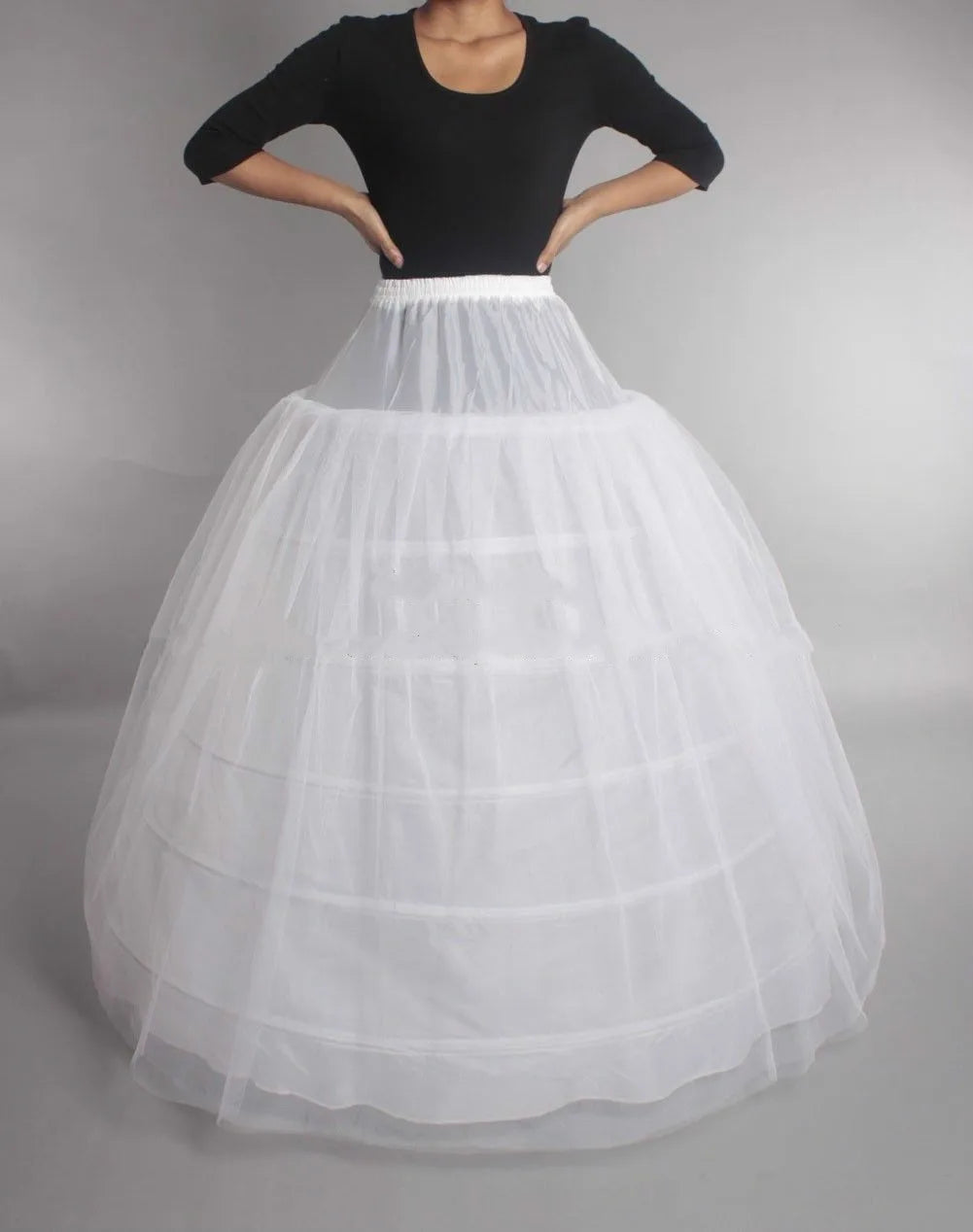 Puffy 6 Hoops Wedding Petticoat Crinoline Slip Bridal Underskirt High Quality/ Estimated delivery 16 days