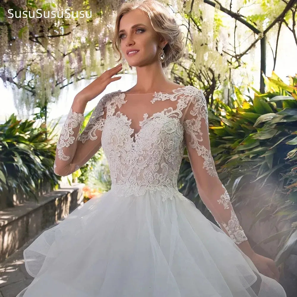 Princess Ball Wedding Dress Long Sleeves/ESTIMATED DELIVERY 45 DAYS